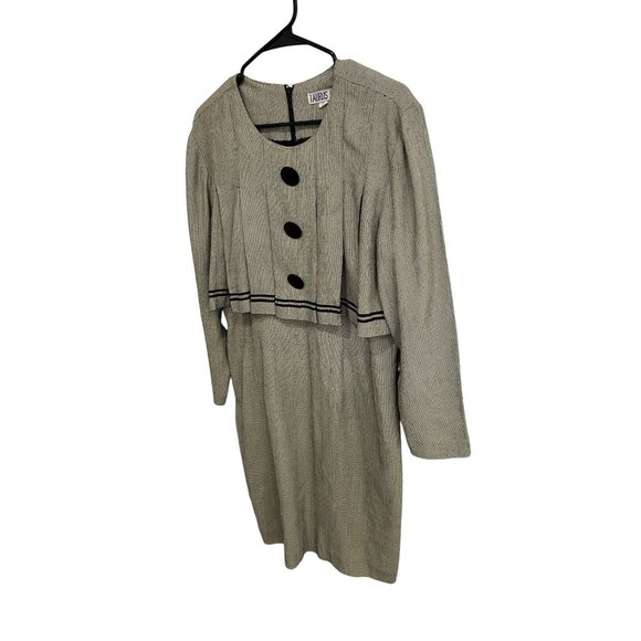 Vintage Taurus II Houndstooth Dress With Overlay Design Button Details Size M - Picture 3 of 9